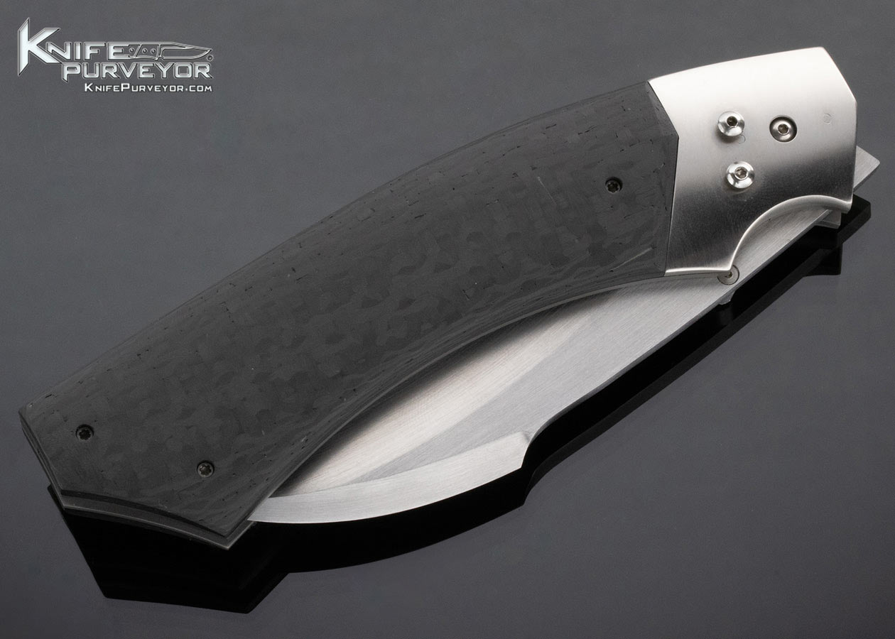 Reese Weiland Custom Knife Carbon Fiber Hawkbill Wasp Linerlock - Image 5