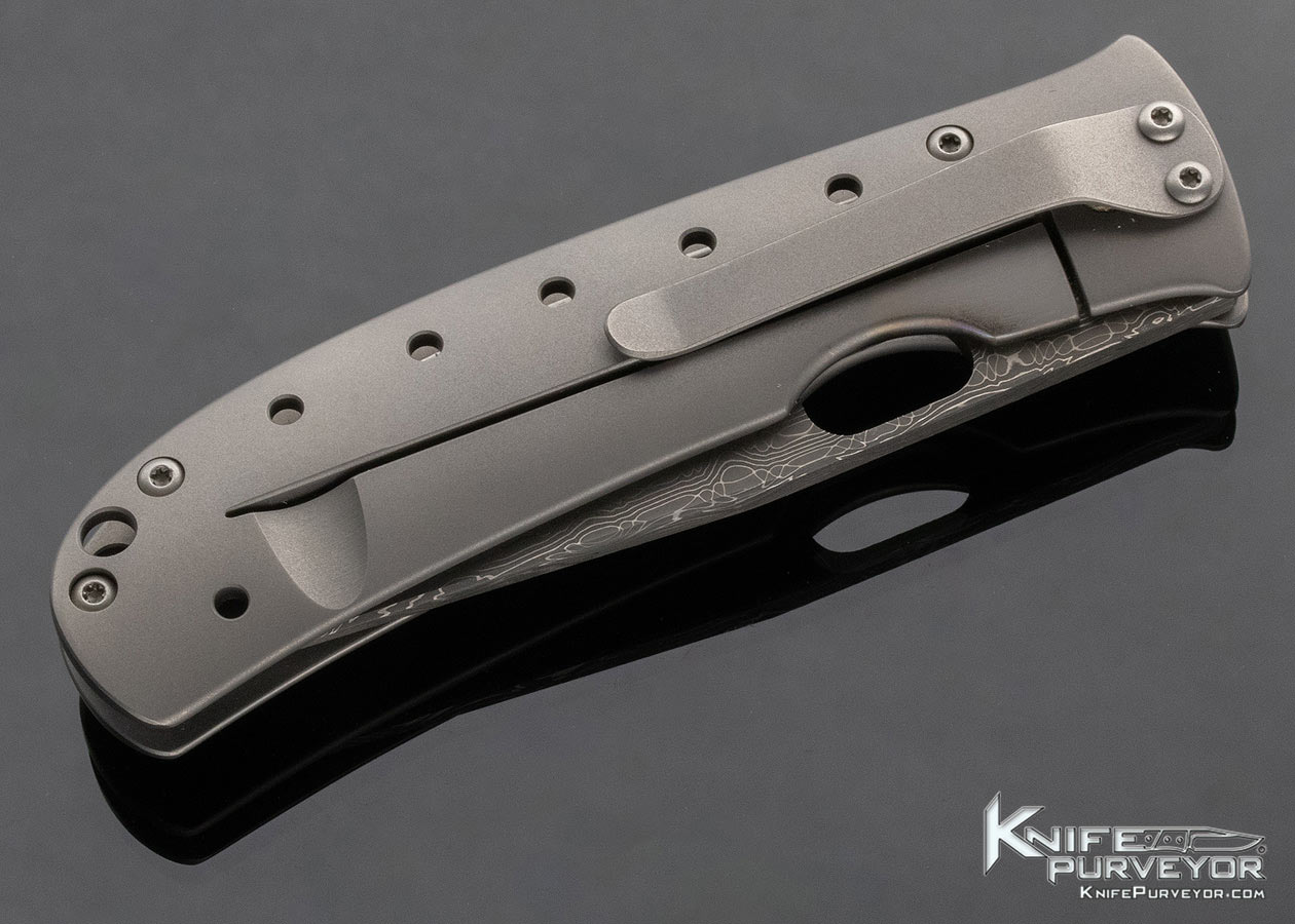 Tom Mayo Custom Knife 25th Anniversary with Titanium & Damascus Blade FrameLock - Image 5