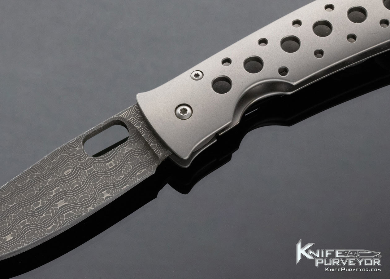 Tom Mayo Custom Knife 25th Anniversary with Titanium & Damascus Blade FrameLock - Image 2