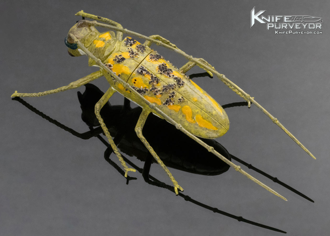 Tsuguo Kurosawa Custom Knife Carved Insect, Painted, and Lacquered