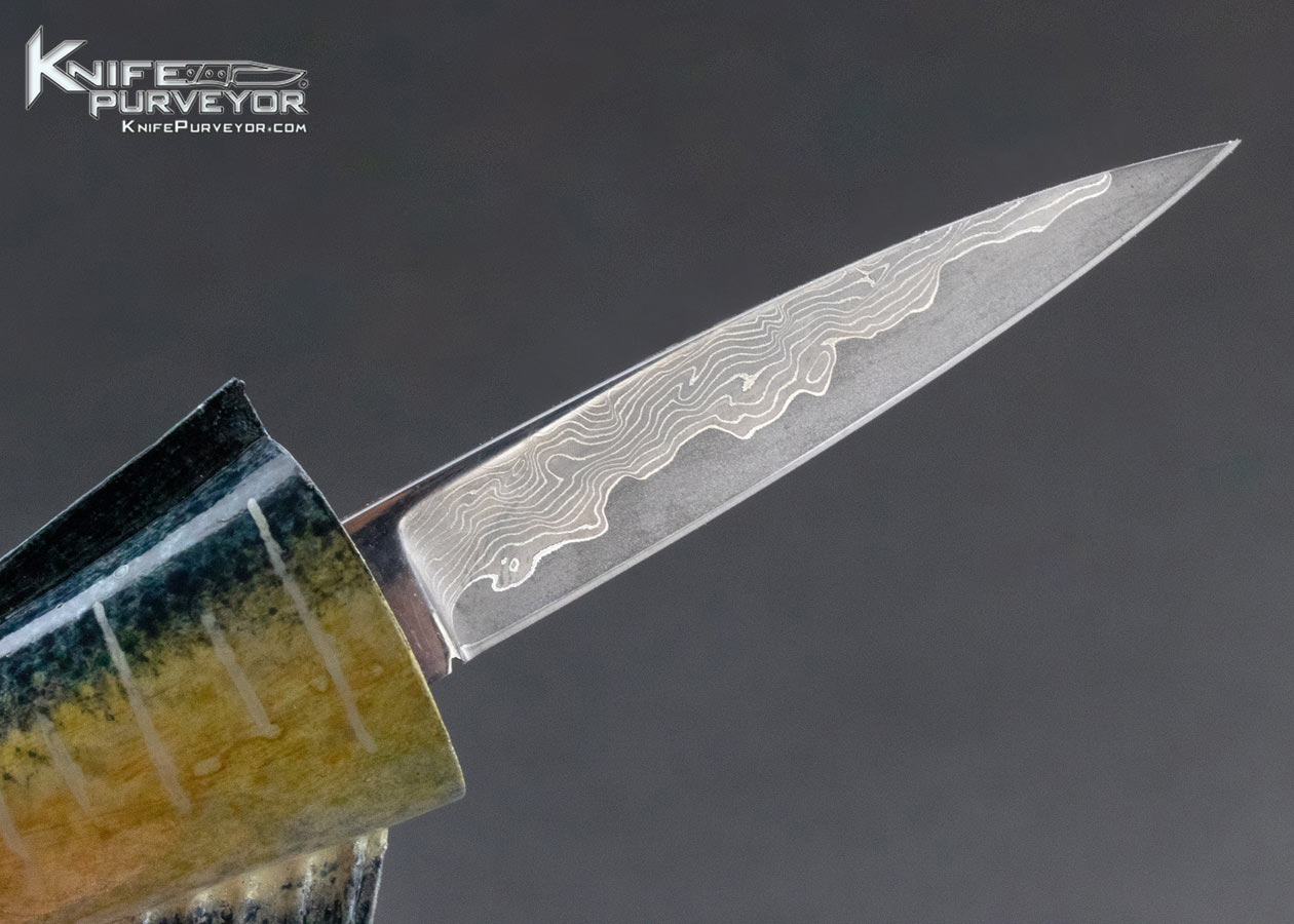 Tsuguo Kurosawa Custom Knife Carved Marlin, Painted, and Lacquered Wood Handle - Image 3