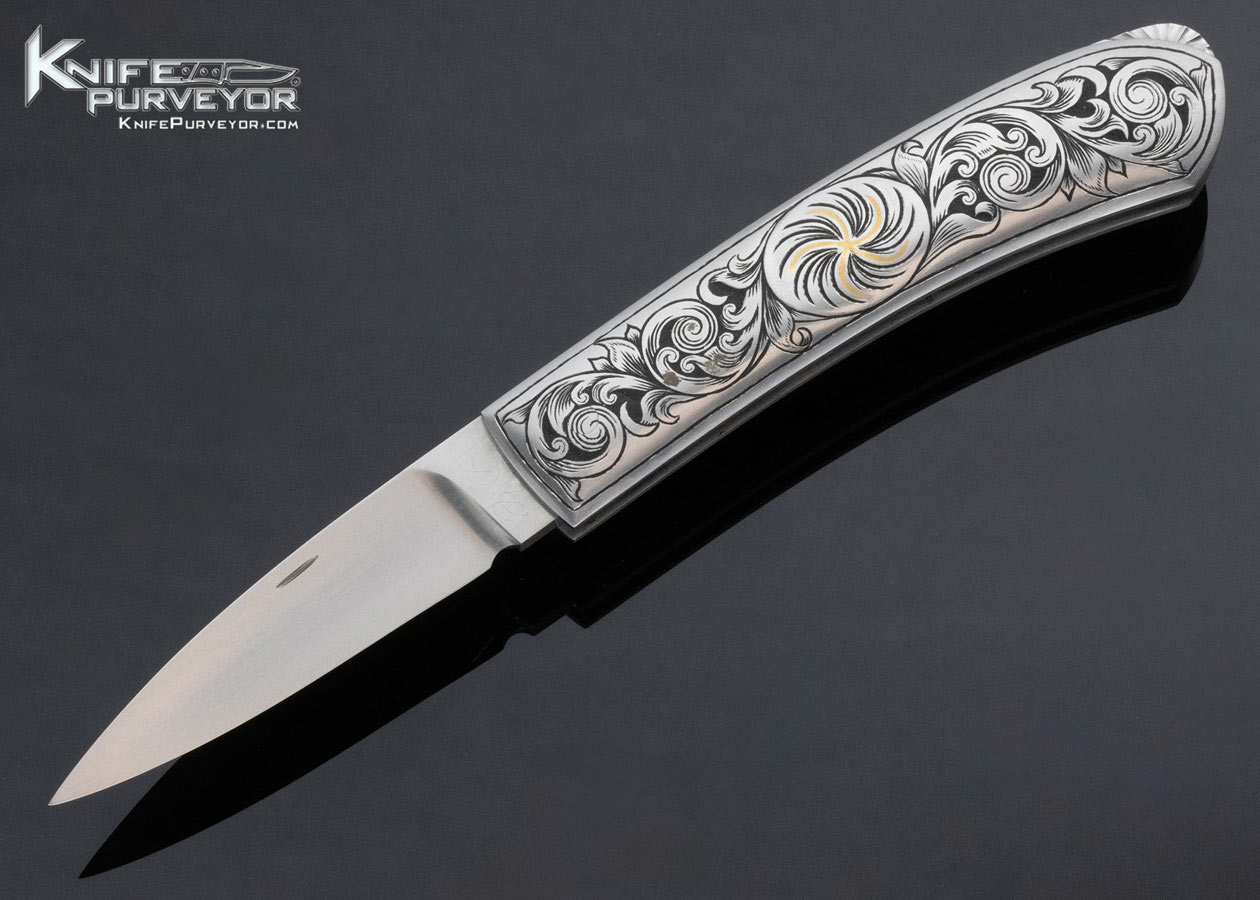 Dianna Casteel Custom Knife Flower Engraved Lockback 14221