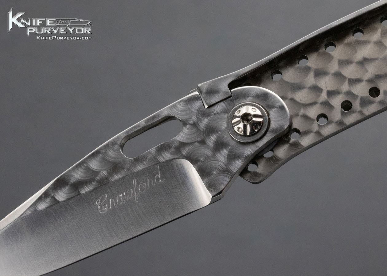 Crawford Knives Custom Knife No. 13 Knife Jeweled Titanium Top Lock - Image 2