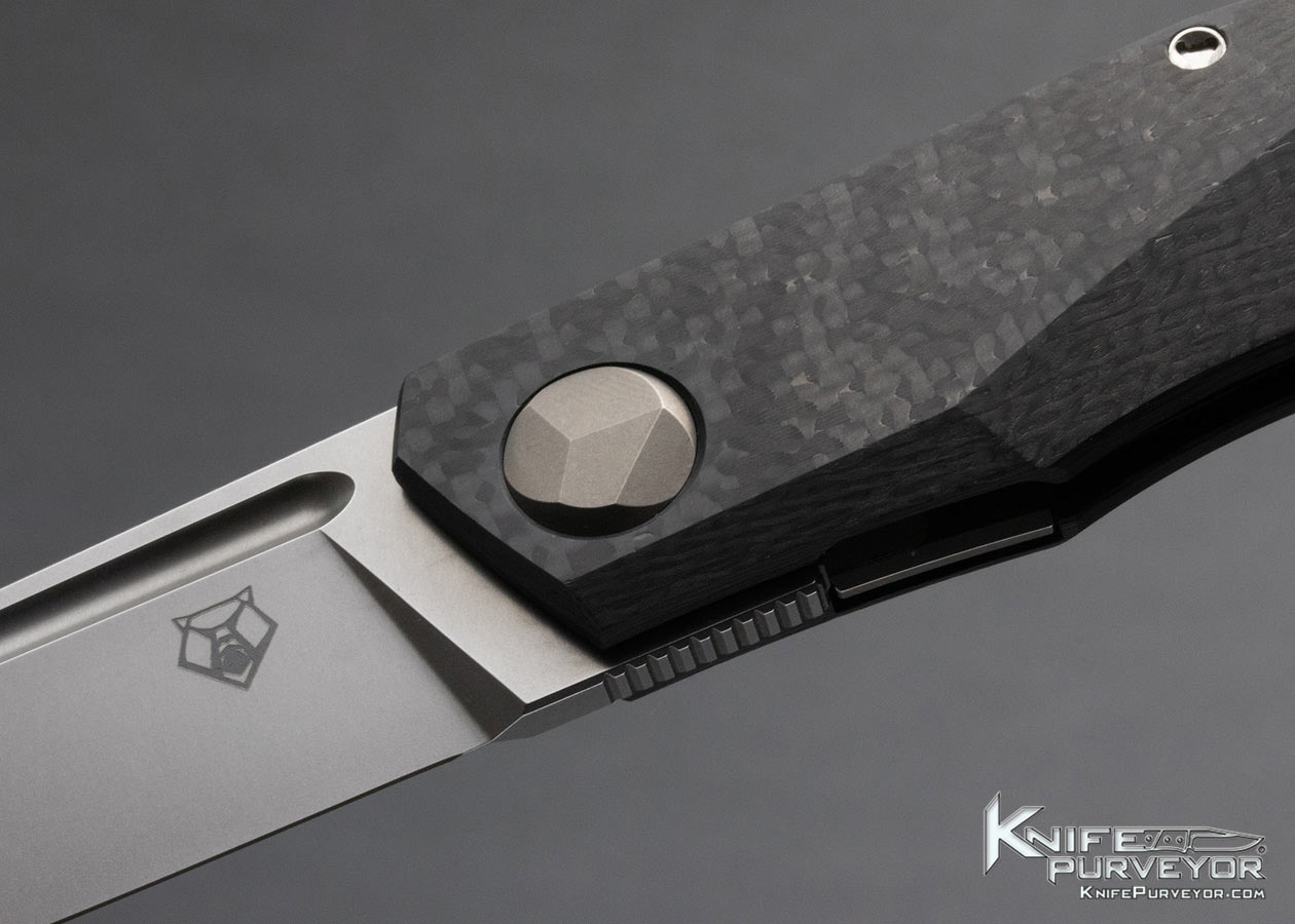 Shirogorov Sinkevick Collaboration Custom Knife Carbon Fiber Pero Linerlock Flipper 14635