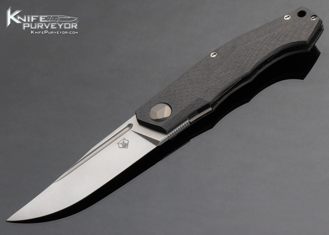 Shirogorov Sinkevick Collaboration Custom Knife Carbon Fiber Pero Linerlock Flipper 14635