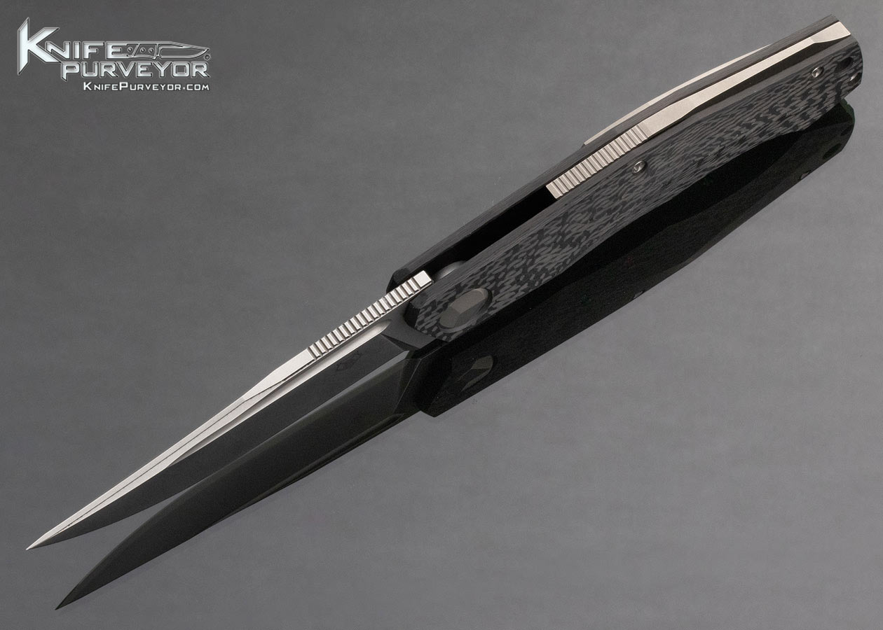 Shirogorov Sinkevick Collaboration Custom Knife Carbon Fiber Pero Linerlock Flipper - Image 7