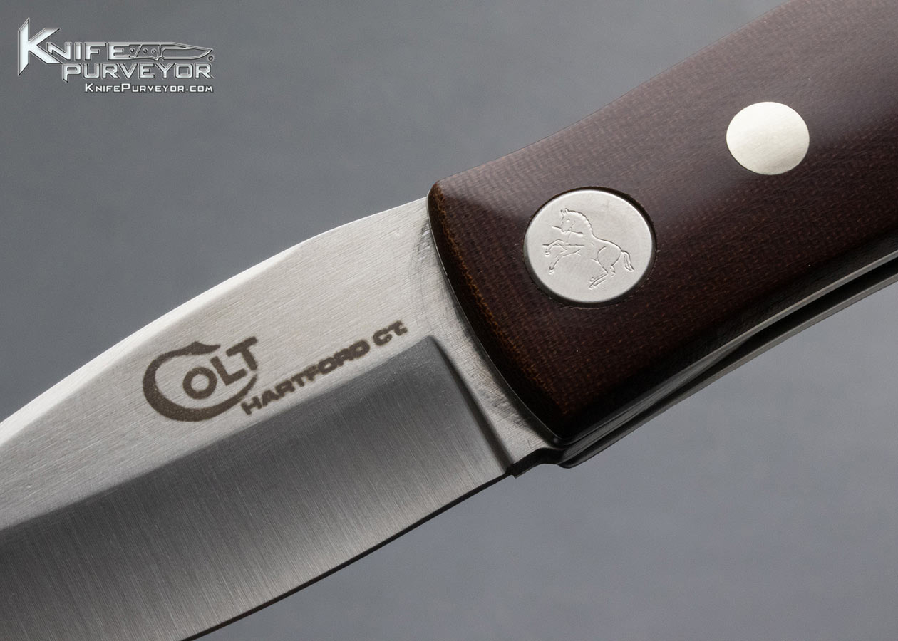 希少 Iroquois カットオフ レイヤード 切りっぱなし ダブル Barry Wood Custom Knife Colt Tuckaway Hunter Brown Micarta with