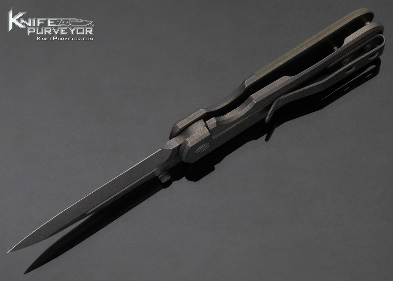 Brian Fellhoelter Custom Knife Green G-10 Dauntless Framelock - Image 7