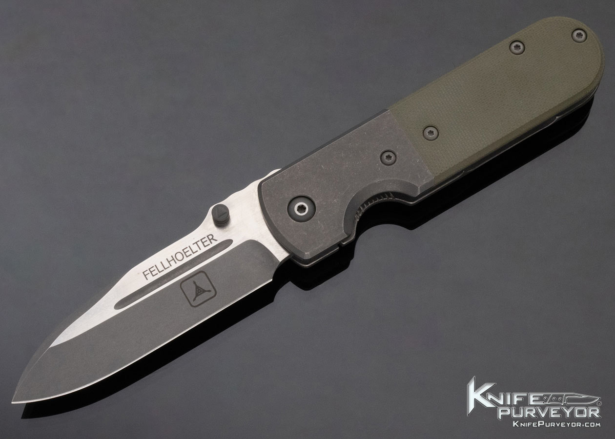 Brian Fellhoelter Custom Knife Green G-10 Dauntless Framelock 12565 12565