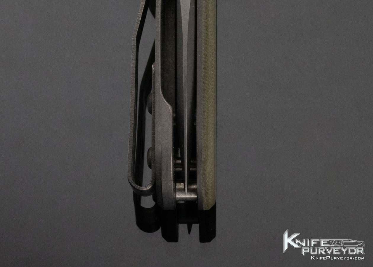 Brian Fellhoelter Custom Knife Green G-10 Dauntless Framelock - Image 8