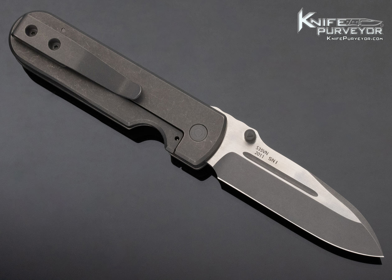 Brian Fellhoelter Custom Knife Green G-10 Dauntless Framelock - Image 3