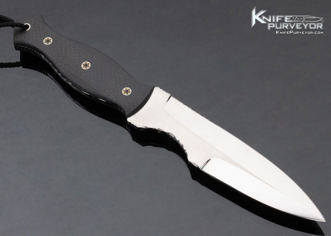 Bud Nealy Custom Knife Carbon Fiber "Pick Tactical" Military Fixed Blade - Image 3
