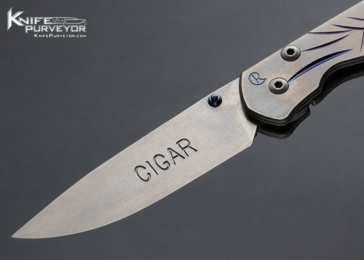 Chris Reeve Custom Knife Cigar Aficionado Titanium Ashtray and Umfaan Combo - Image 2