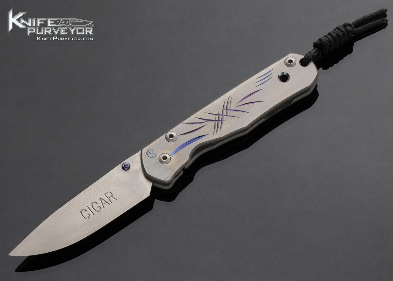 Chris Reeve Custom Knife Cigar Aficionado Titanium Ashtray and Umfaan Combo 14792