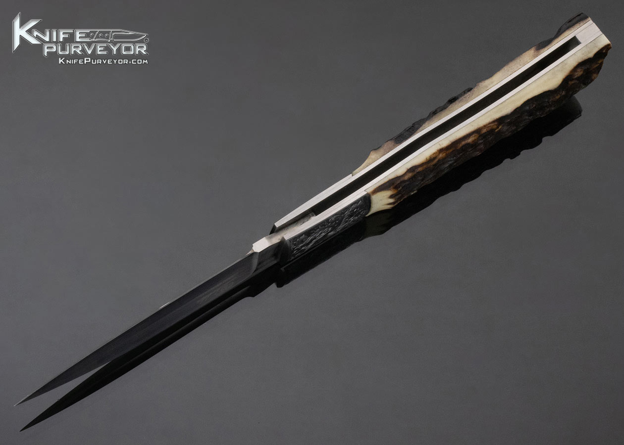 D'Alton Holder Custom Knife MPH Engraved Stag Lockback - Image 7