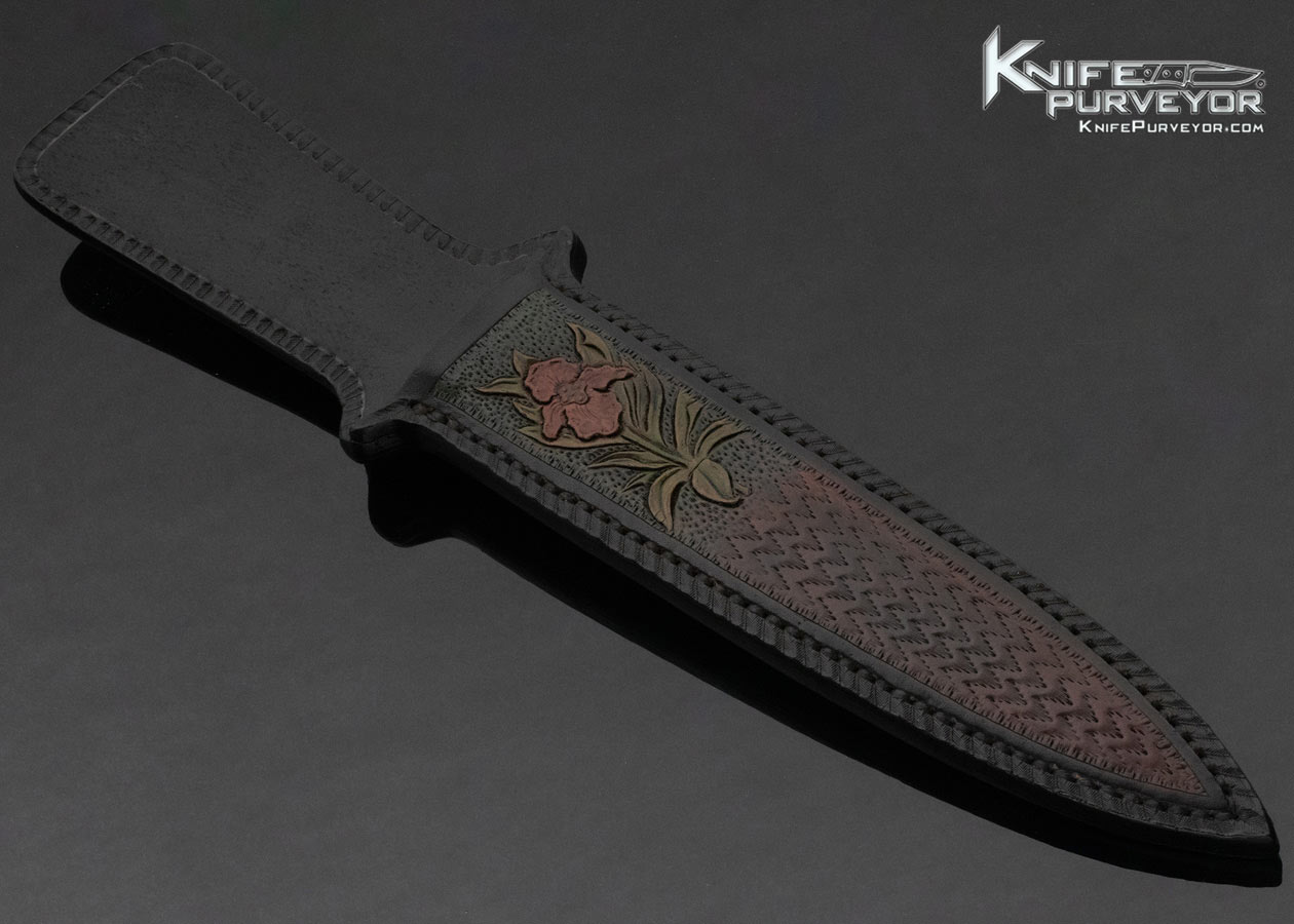 Don Lozier Custom Knife Jerry Rados Damascus Presentation Dagger Engraved by Julie Warenski - Image 7