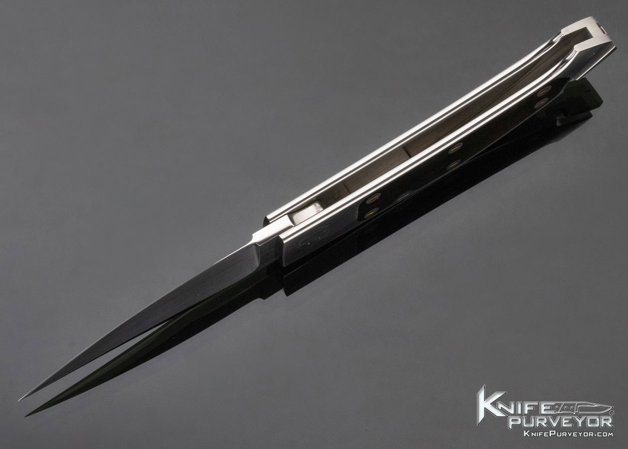 Emmanuel Esposito Custom Knife Black Lip Tahitian Pearl Shell Interframe H Lock - Image 7