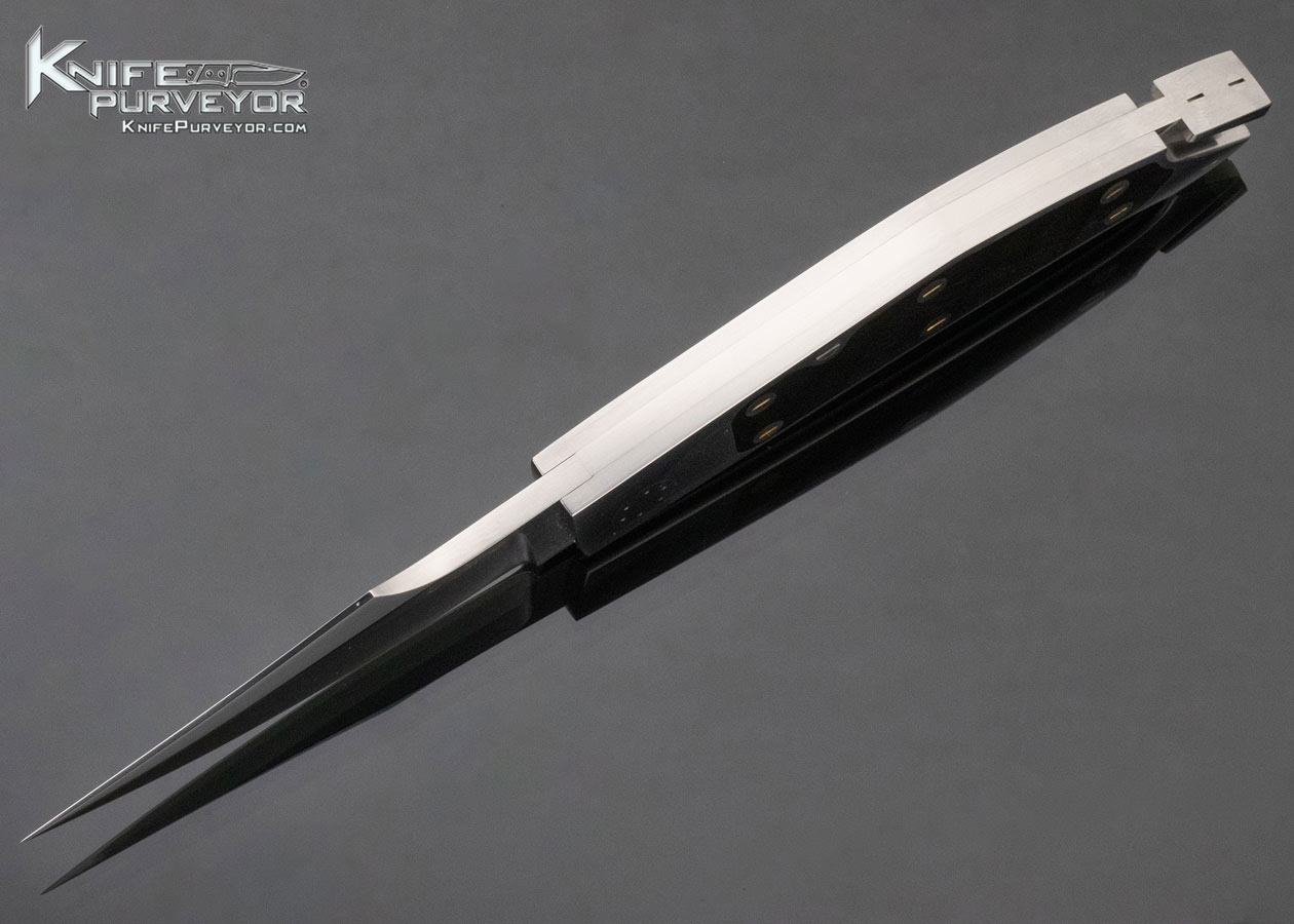 Emmanuel Esposito Custom Knife Black Lip Tahitian Pearl Shell Interframe H Lock - Image 6