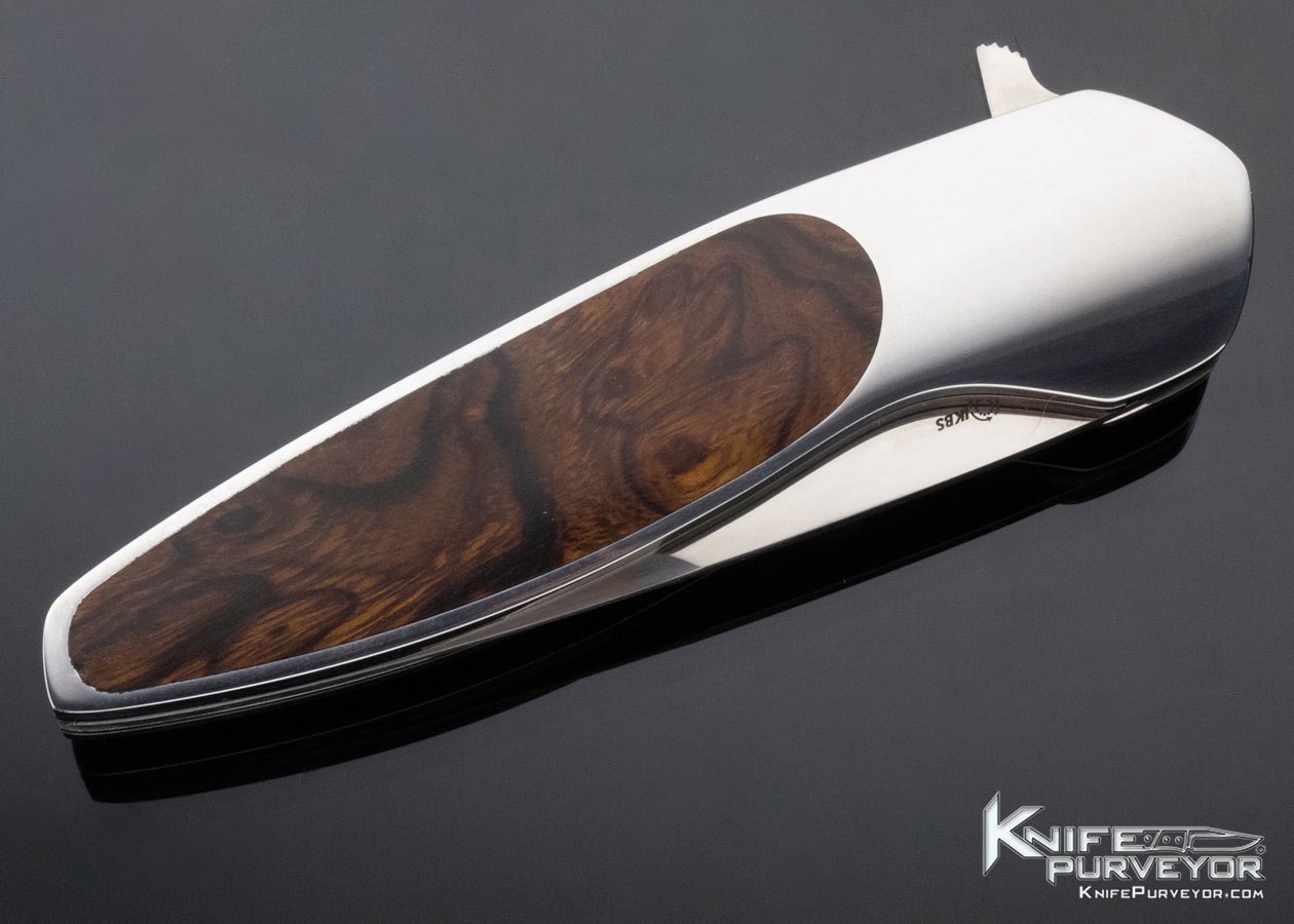 JD Van Deventer Custom Knife Wood Interframe Linerlock Flipper - Image 5