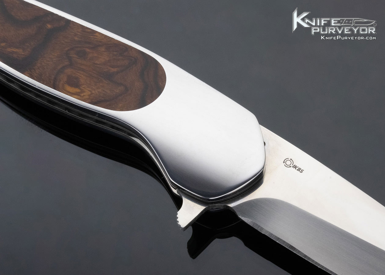 JD Van Deventer Custom Knife Wood Interframe Linerlock Flipper - Image 4