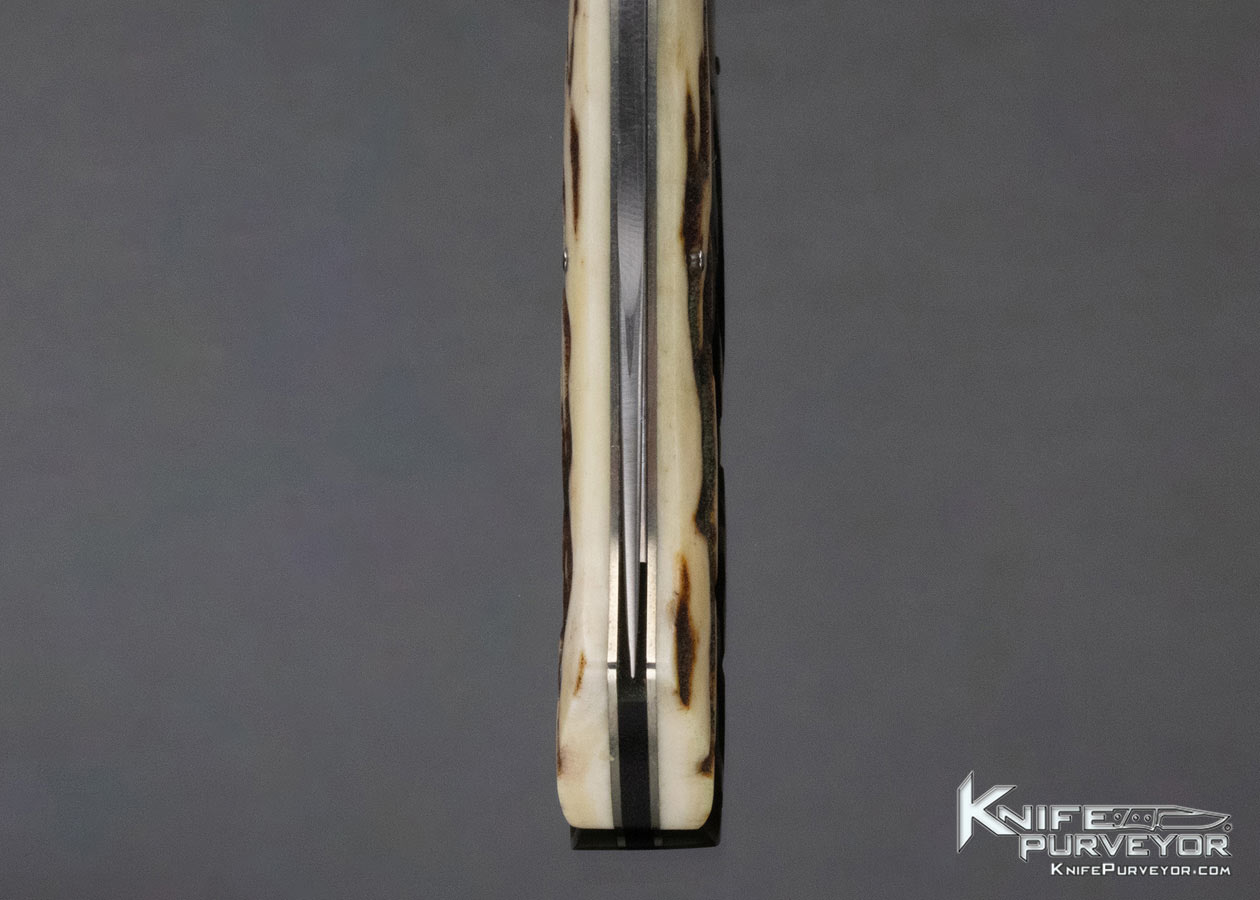 Jess Horn Custom Knife Stag and Nickle Silver Lockback #002 - Image 8