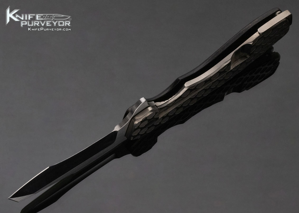 Jon Graham Custom Knife Lightning Strike Carbon Fiber and Machined Titanium Framelock - Image 7