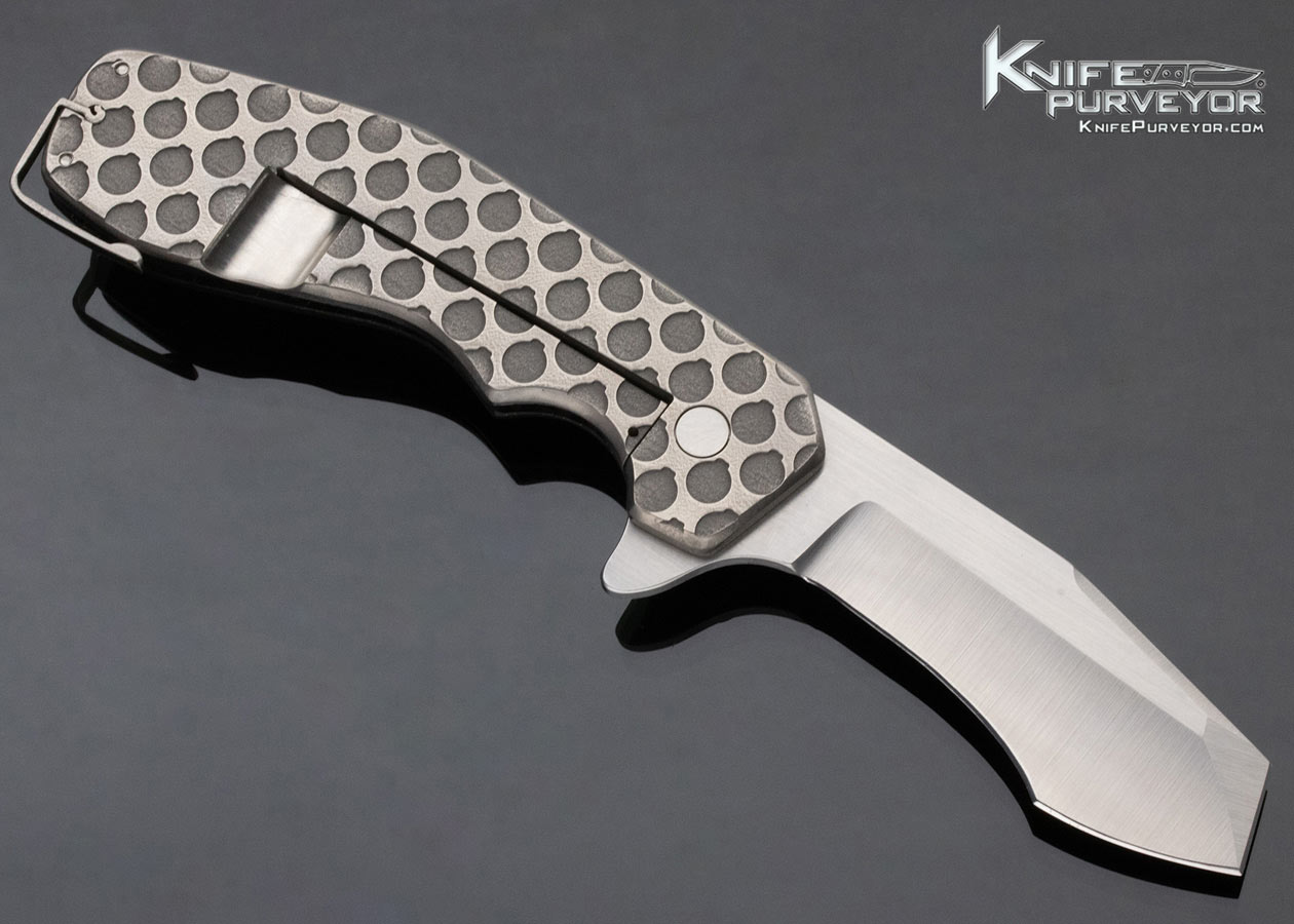 Jon Graham Custom Knife Lightning Strike Carbon Fiber and Machined Titanium Framelock - Image 3