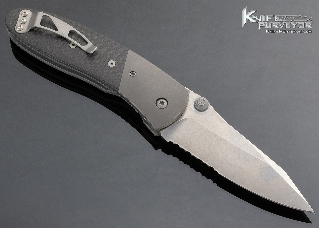 Microtech Custom Knife Carbon Fiber Model LCC-MA Lightfoot 154 CM - Image 3