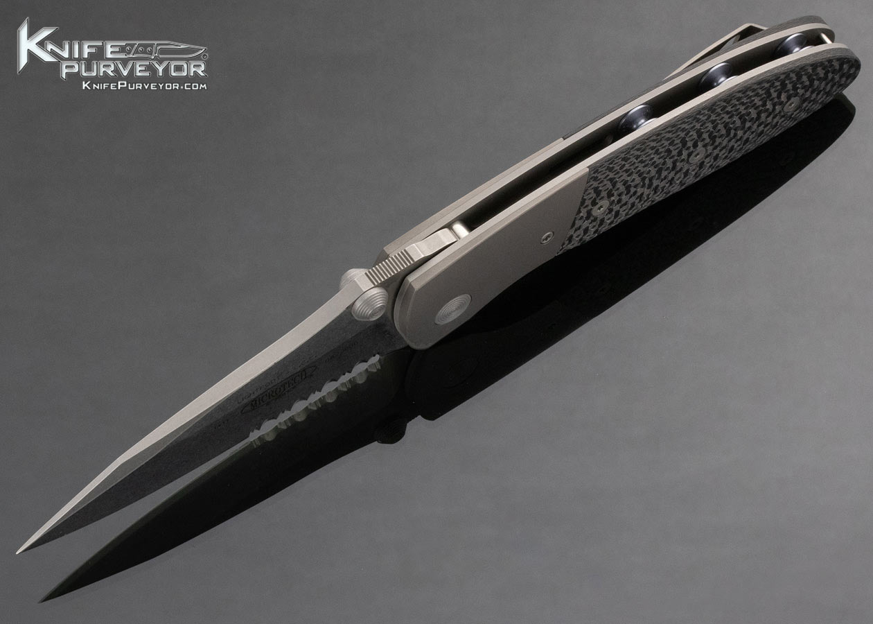 Microtech Custom Knife Carbon Fiber Model LCC-MA Lightfoot 154 CM - Image 7