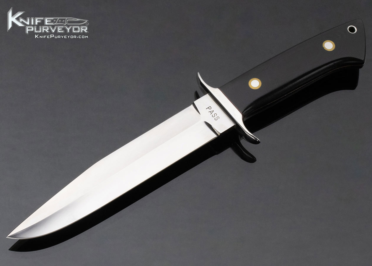 Will Pass Custom Knife Micarta and Nickel Silver Fighter with Two Tone Pins 12467