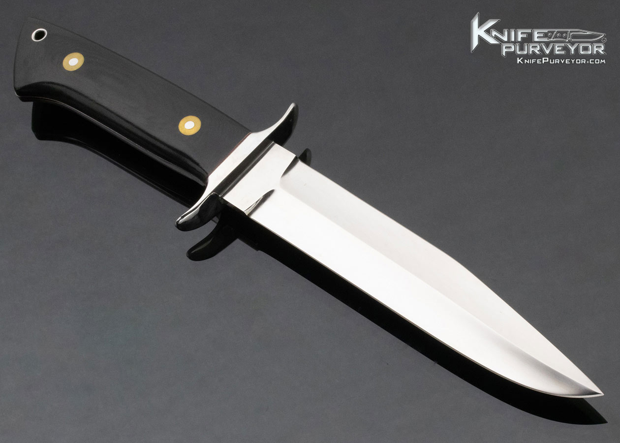 Will Pass Custom Knife Micarta and Nickel Silver Fighter with Two Tone Pins - Image 3
