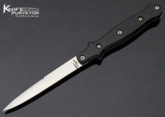 Phil Bogusczewski Custom Knife Black Micarta Duck Linerlock Flipper #4 12090