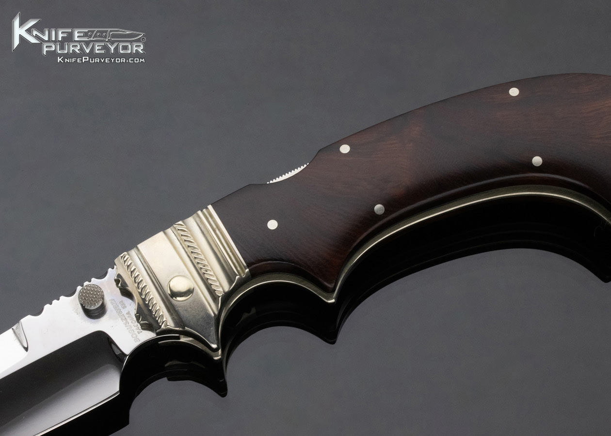 Phil Boguszewski Custom Knife Dessert Ironwood Front Lock Folder - Image 2