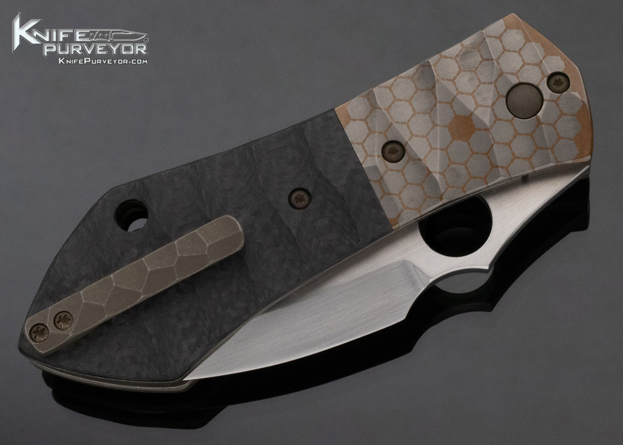 Jens Anso Custom Knife Carbon Fiber and Super Conductor Framelock - Image 5