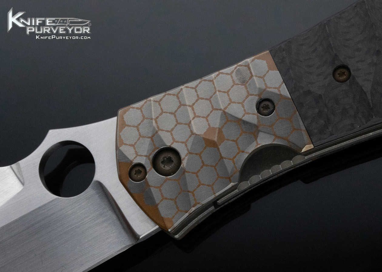 Jens Anso Custom Knife Carbon Fiber and Super Conductor Framelock - Image 2