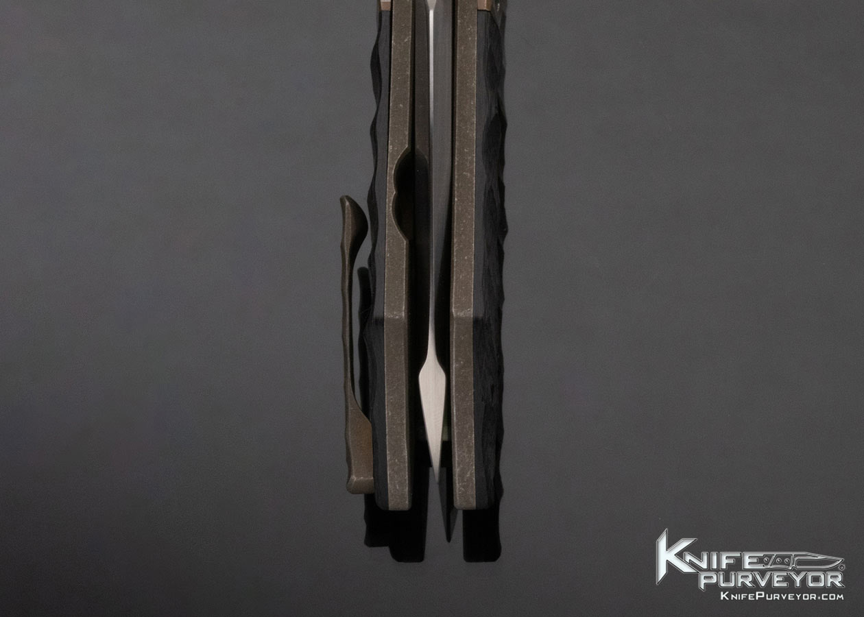 Jens Anso Custom Knife Carbon Fiber and Super Conductor Framelock - Image 8
