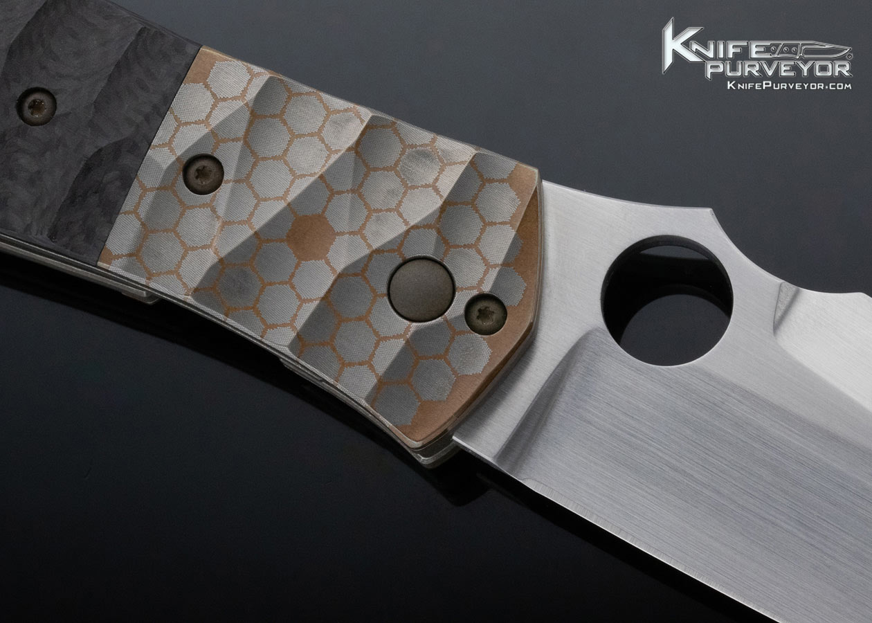 Jens Anso Custom Knife Carbon Fiber and Super Conductor Framelock - Image 4