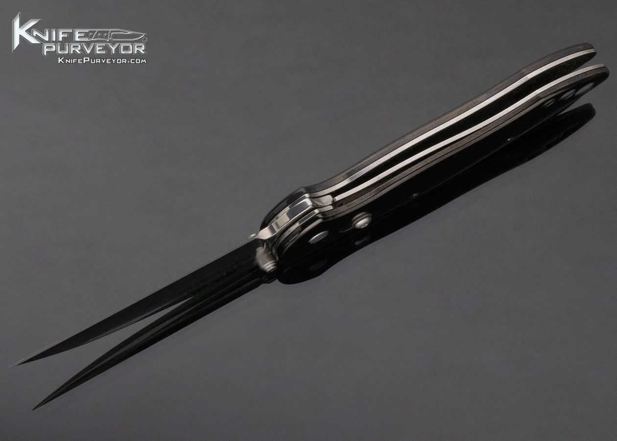 Ken Onion Kershaw 1615 Frank Centofante Blued Steel with Pearl Inlays Assisted Opening Linerlock - Image 6