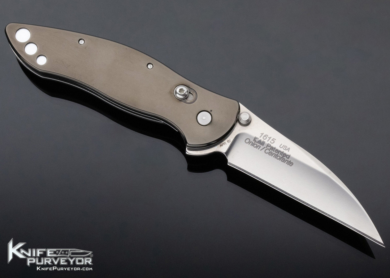 Ken Onion Kershaw 1615 Frank Centofante Blued Steel with Pearl