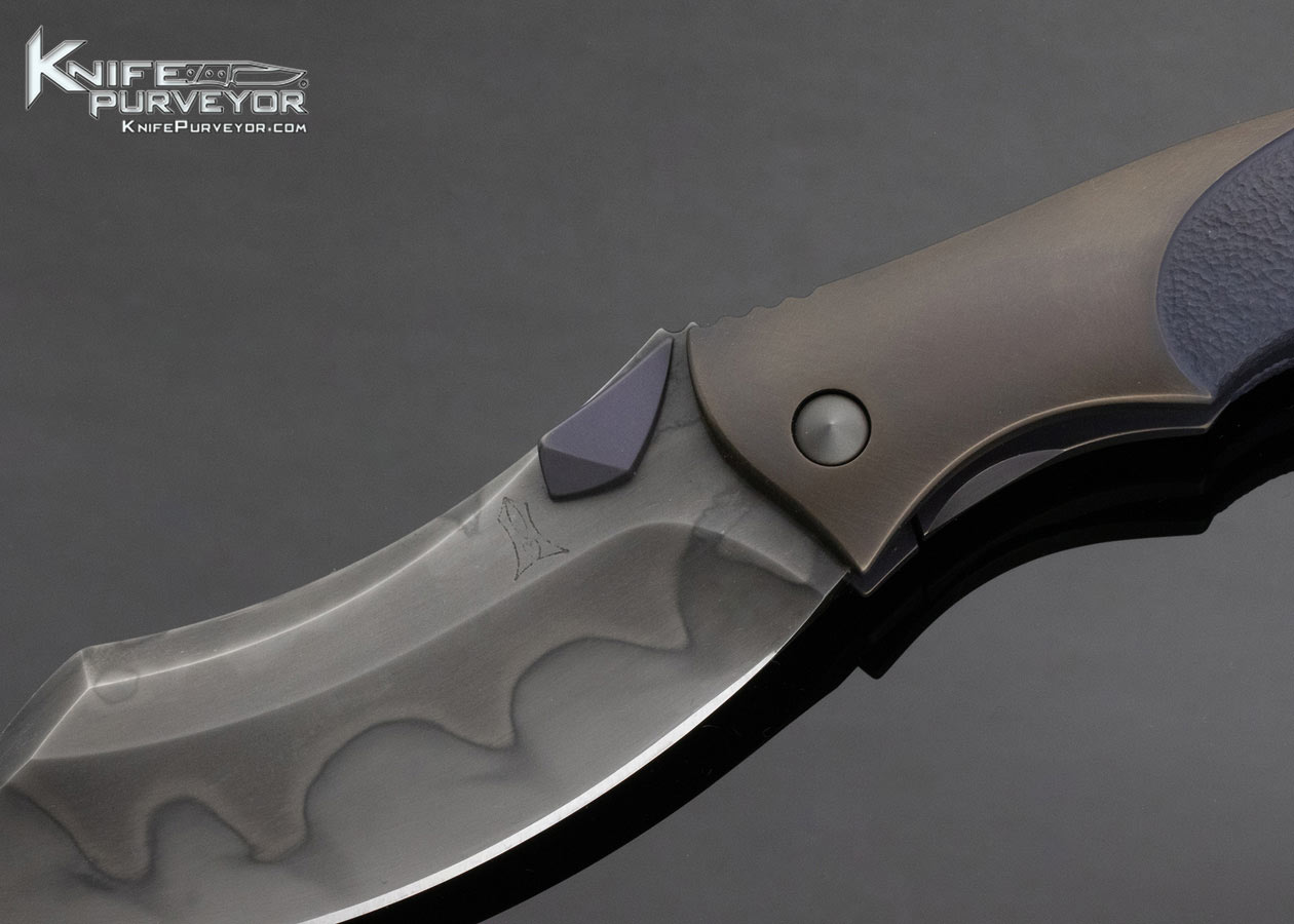 Jeremy Marsh Custom Knife Columbian Framelock with Hamon Blade - Image 2