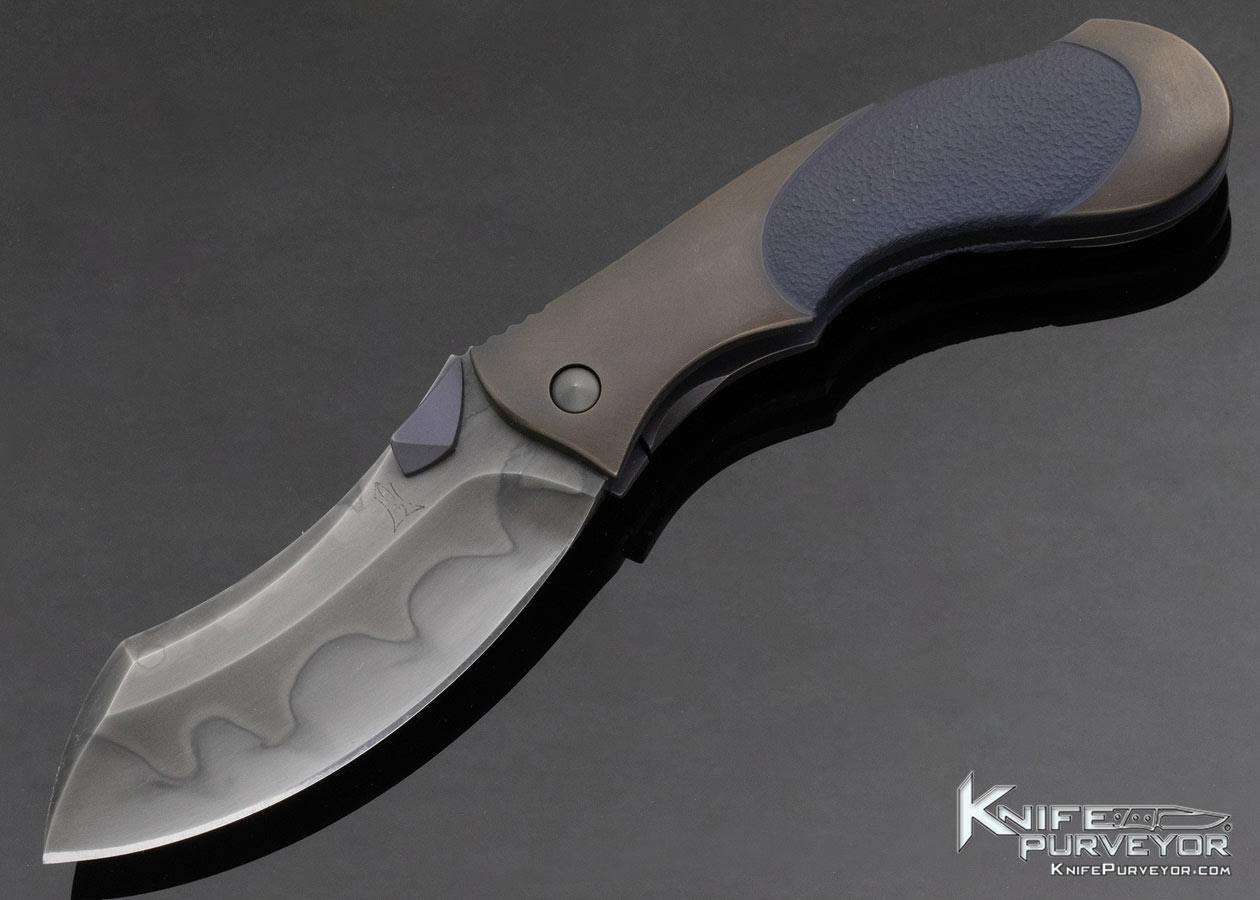 Jeremy Marsh Custom Knife Columbian Framelock with Hamon Blade 11664