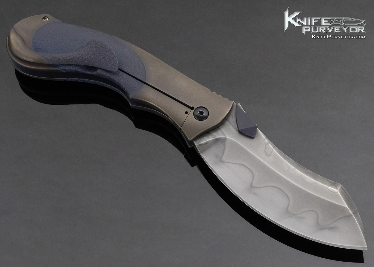 Jeremy Marsh Custom Knife Columbian Framelock with Hamon Blade 11664