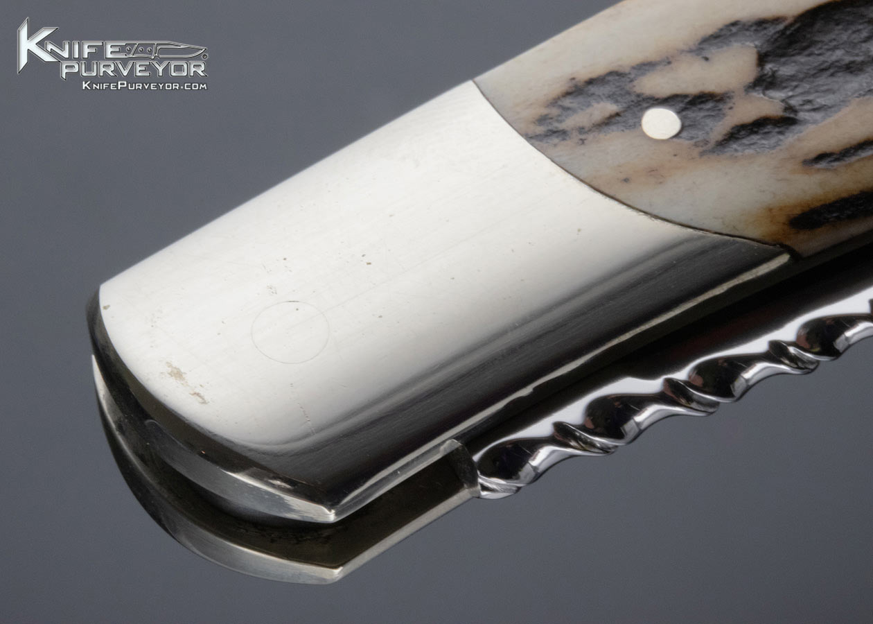 Ken Steigerwalt Custom Knife Stag and Nickel Silver Lockback - Image 6