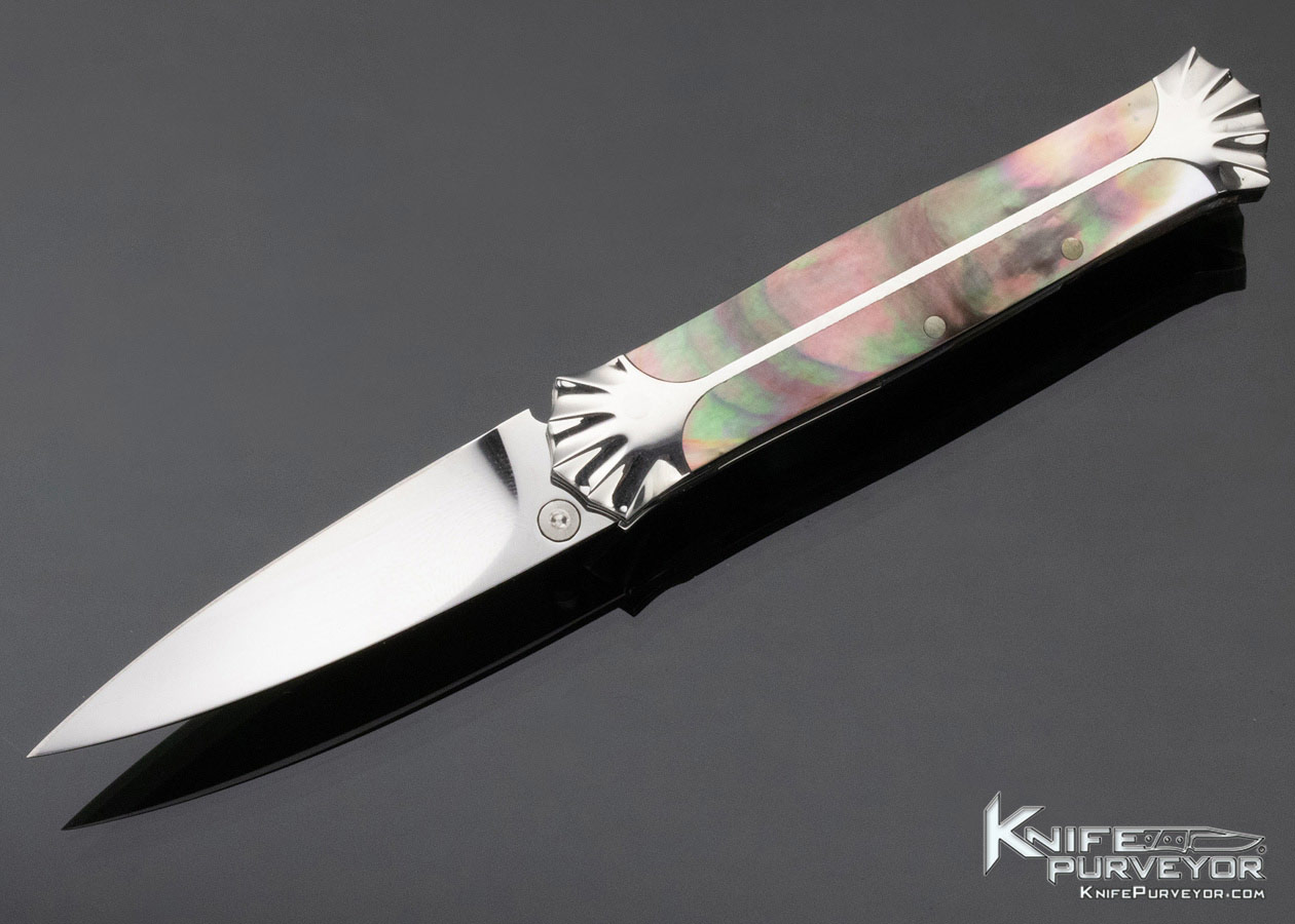 Koji Hara Custom Black Lip Pearl Linerlock 11893