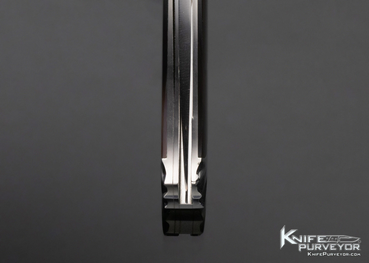 Koji Hara Custom Knife Black Lip Pearl Semi Interframe Linerlock - Image 8