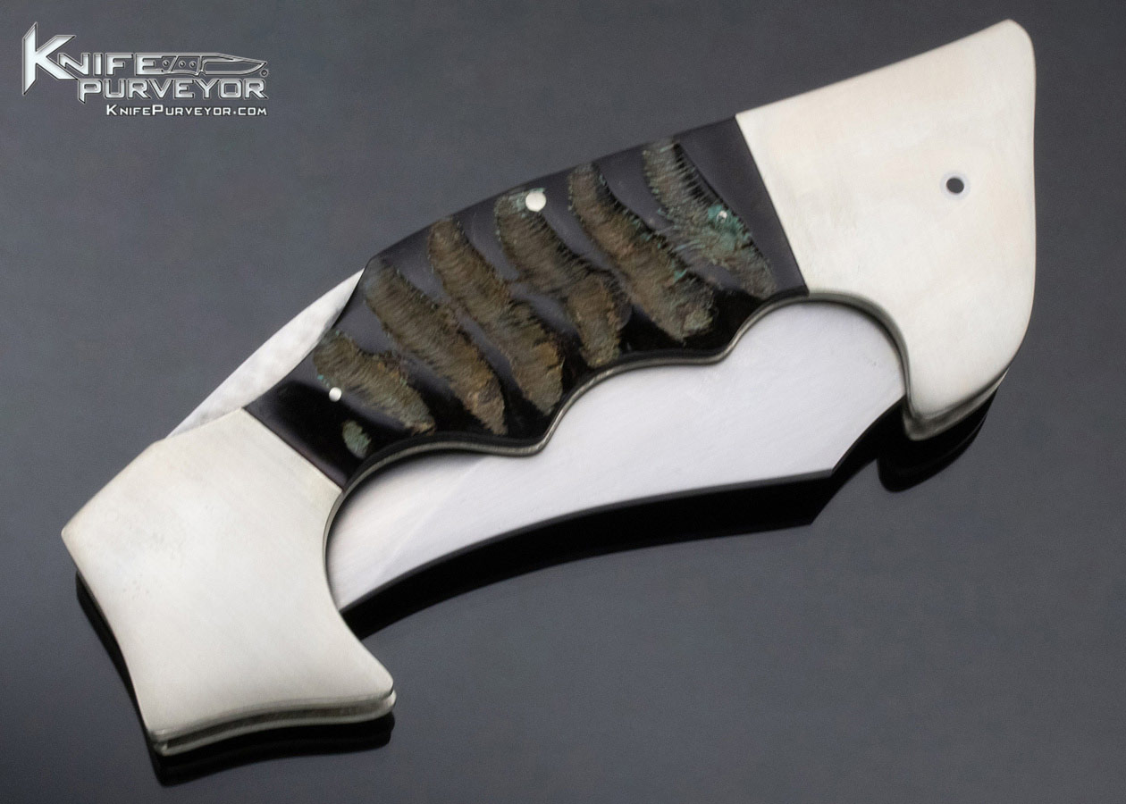 Mel Pardue Custom Knife Rams Horn Jumbo Lockback - Image 3