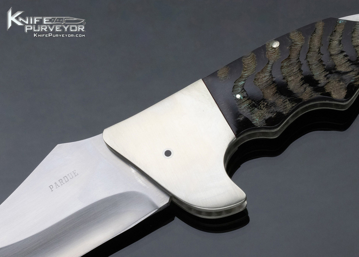 Mel Pardue Custom Knife Rams Horn Jumbo Lockback - Image 2
