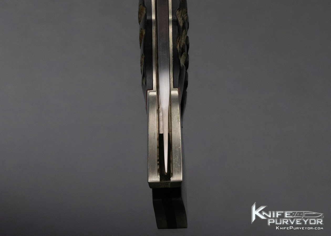 Mel Pardue Custom Knife Rams Horn Lockback 12197