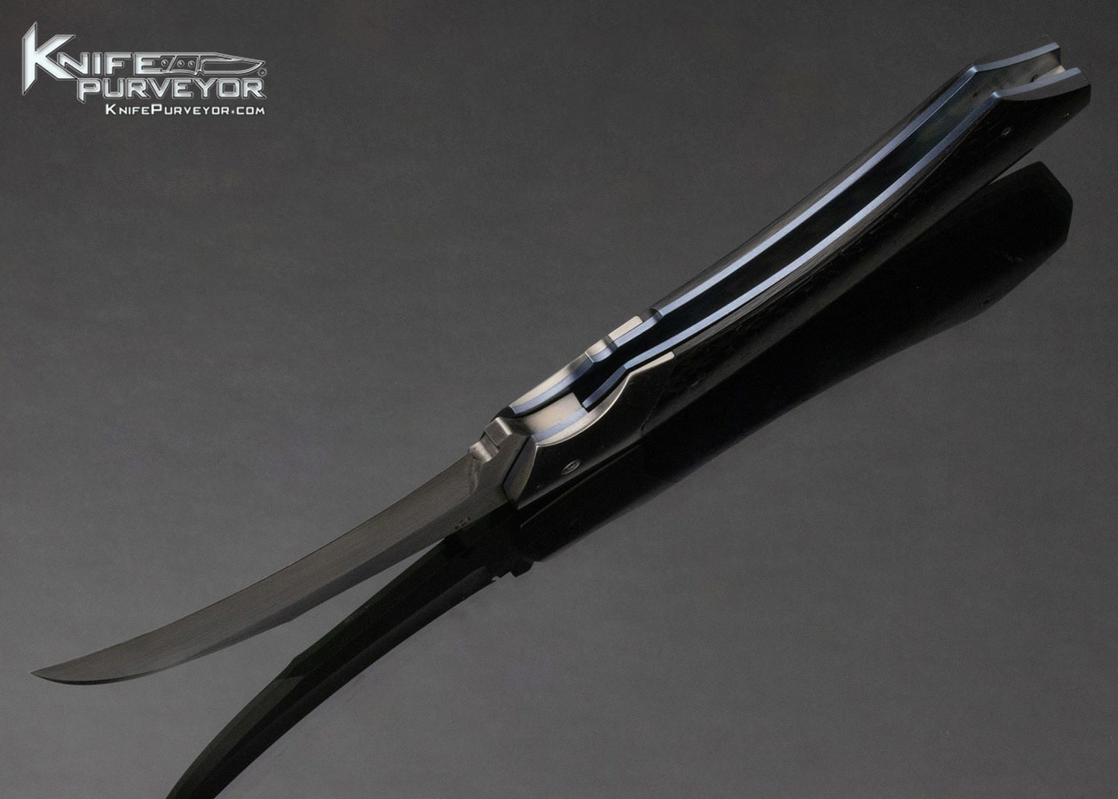 Reese Weiland Custom Knife Carbon Fiber Hawkbill Linerlock - Image 6