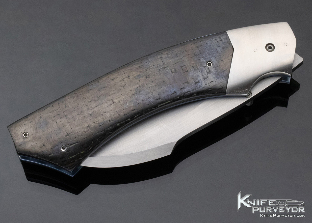 Reese Weiland Custom Knife Carbon Fiber Hawkbill Linerlock - Image 5